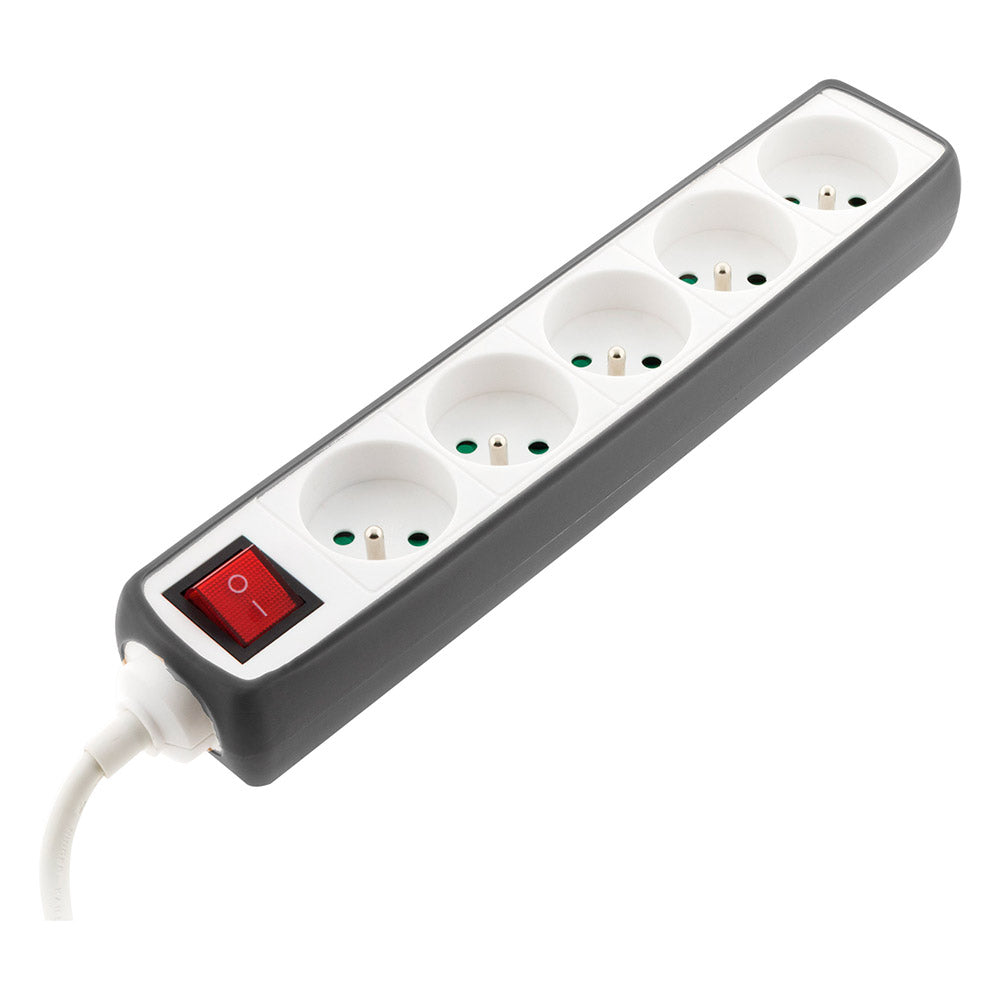 Multiprise 5x16A 2P+T + interrupteur + housse - Zenitech