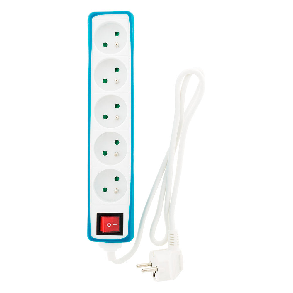 Multiprise 5x16A 2P+T + interrupteur + housse - Zenitech