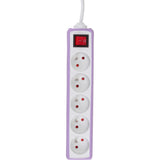 Multiprise 5 prises 16A 2P+T câble 1m + interrupteur - Zenitech