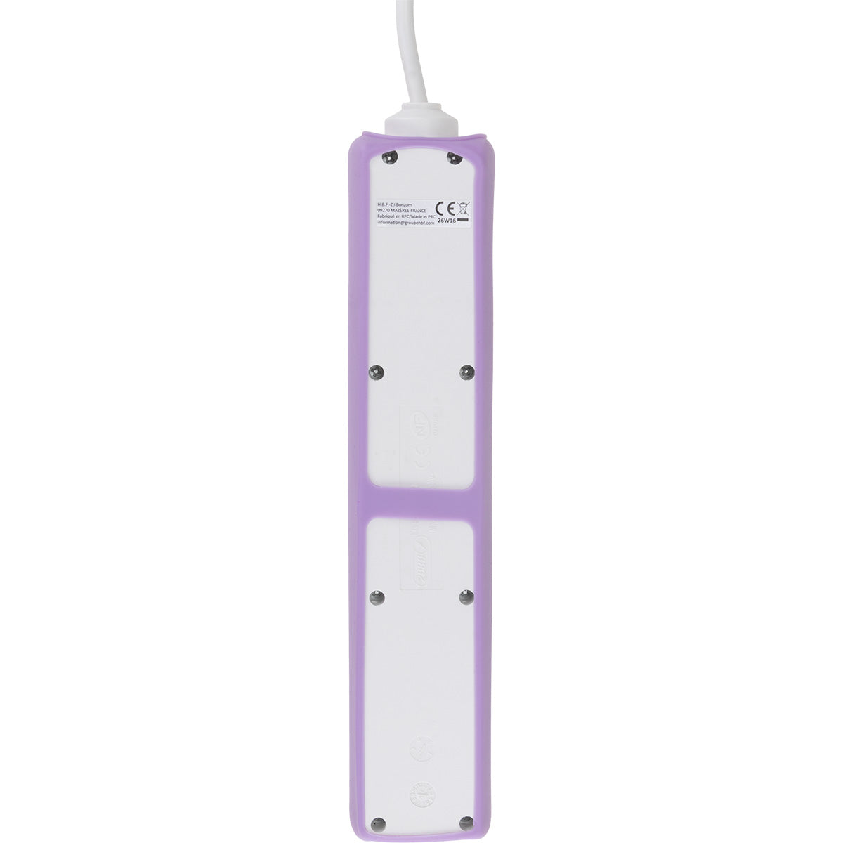 Multiprise 5 prises 16A 2P+T câble 1m + interrupteur - Zenitech