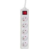 Multiprise 5 prises 16A 2P+T câble 1m + interrupteur - Zenitech