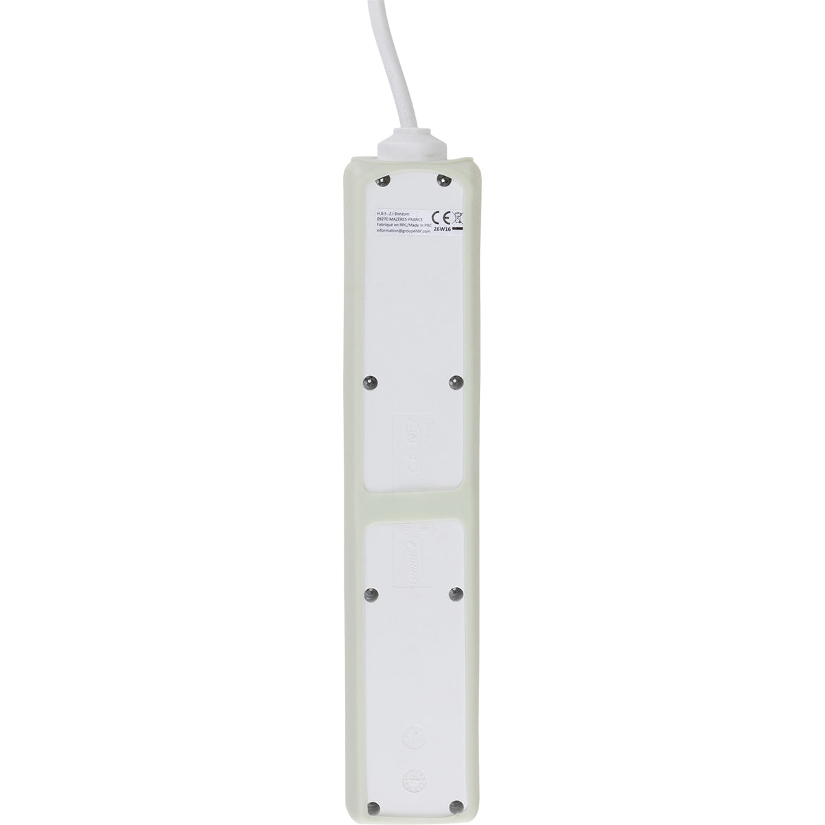 Multiprise 5 prises 16A 2P+T câble 1m + interrupteur - Zenitech