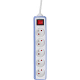 Multiprise 5 prises 16A 2P+T câble 1m + interrupteur - Zenitech