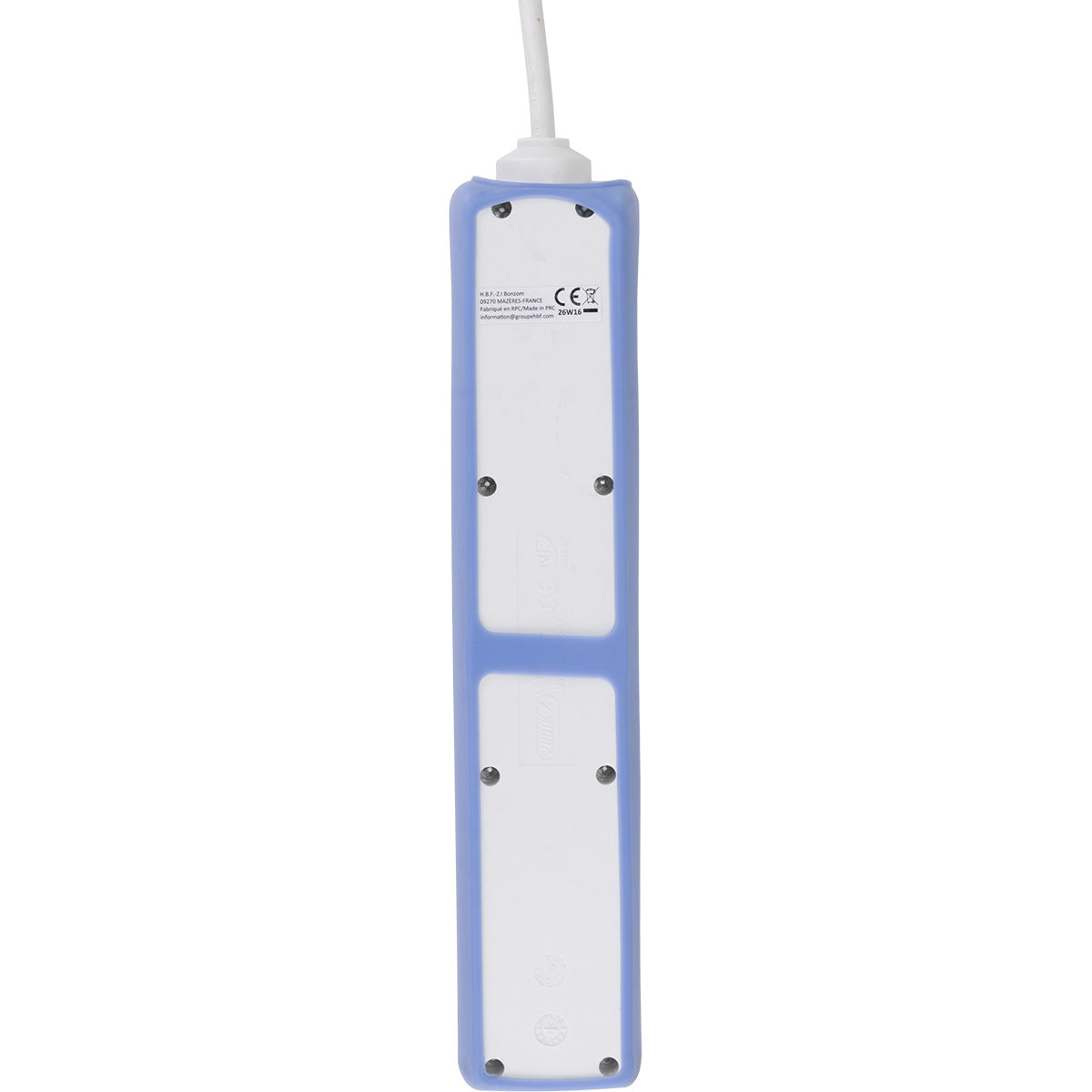 Multiprise 5 prises 16A 2P+T câble 1m + interrupteur - Zenitech