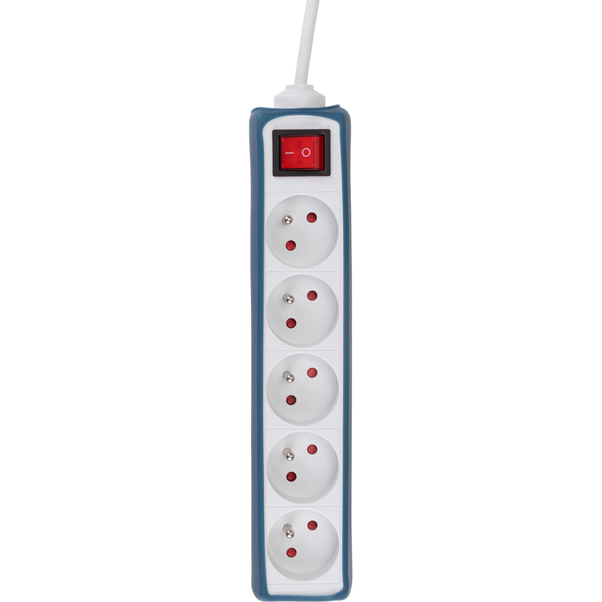 Multiprise 5 prises 16A 2P+T câble 1m + interrupteur - Zenitech