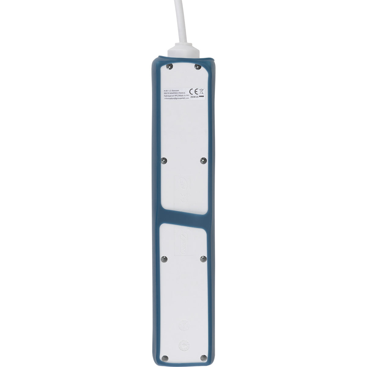 Multiprise 5 prises 16A 2P+T câble 1m + interrupteur - Zenitech