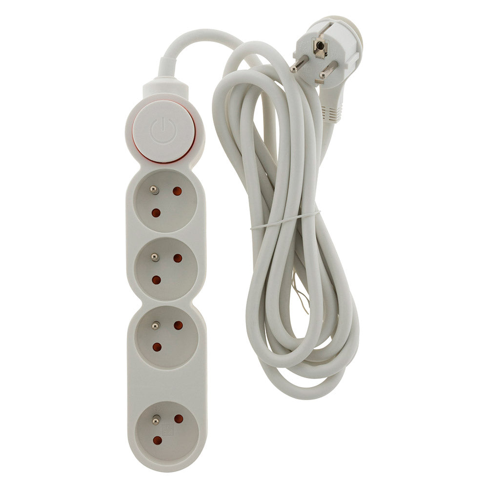Bloc Home 4 prises 16A 2P+T + interrupteur - Zenitech