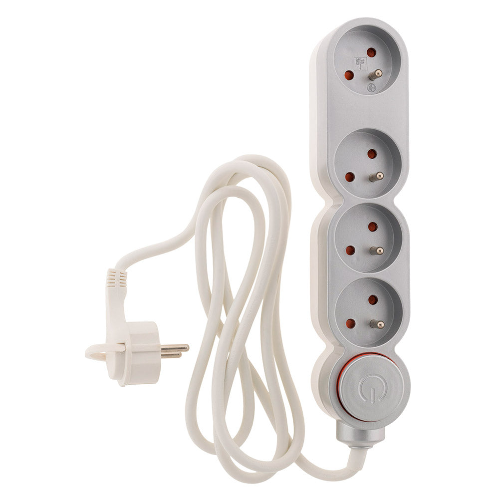Bloc Home 4 prises 16A 2P+T + interrupteur - Zenitech