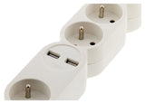 Bloc Home 2P+T + USB + interrupteur - Zenitech