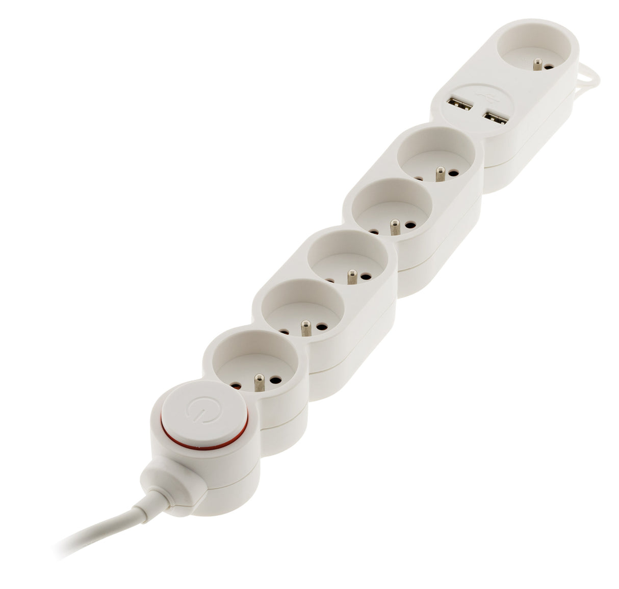Bloc Home 2P+T + USB + interrupteur - Zenitech