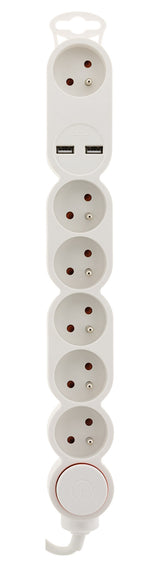 Bloc Home 2P+T + USB + interrupteur - Zenitech