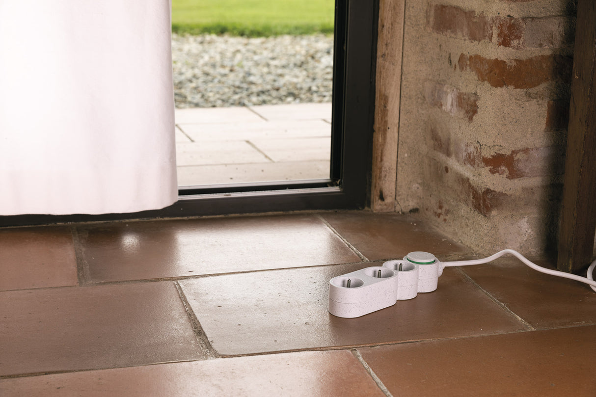 Bloc multiprise Home Green plastique recyclé 2P+T - Zenitech