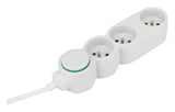 Bloc multiprise Home Green plastique recyclé 2P+T - Zenitech