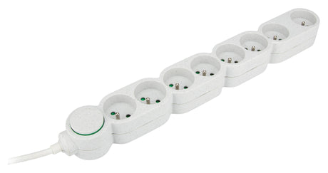 Bloc multiprise Home Green plastique recyclé 2P+T - Zenitech