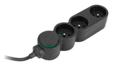 Bloc multiprise Home Green plastique recyclé 2P+T - Zenitech