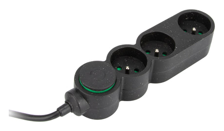 Bloc multiprise Home Green plastique recyclé 2P+T - Zenitech