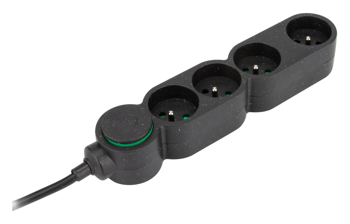 Bloc multiprises écoresponsable prises 2P+T Home Green - Zenitech