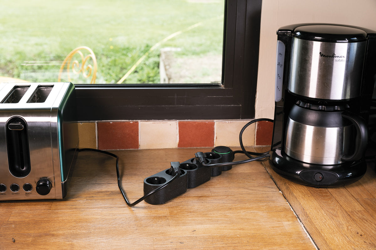 Bloc multiprises écoresponsable prises 2P+T Home Green - Zenitech
