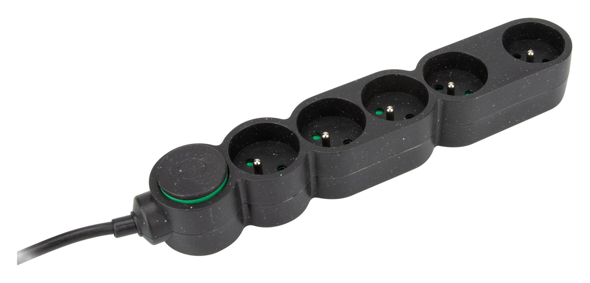 Bloc multiprises écoresponsable prises 2P+T Home Green - Zenitech