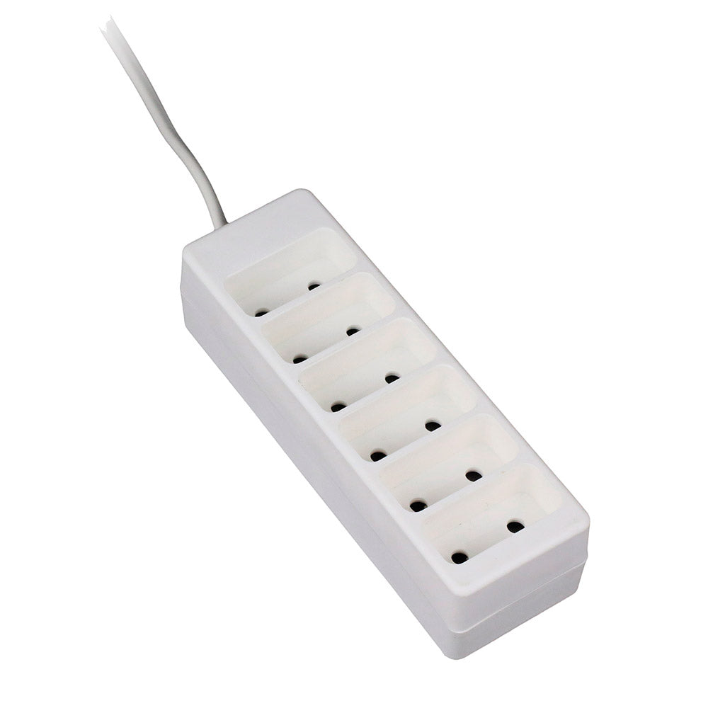 Bloc 6 prises 2P 6A - Blanc - Zenitech