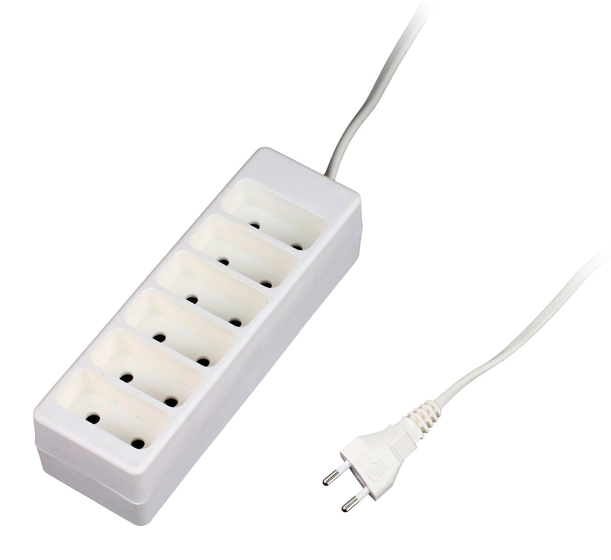 Bloc 6 prises 2P 6A - Blanc - Zenitech