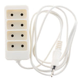 Bloc multiprise 4 prises 6A 2P - Blanc - Zenitech