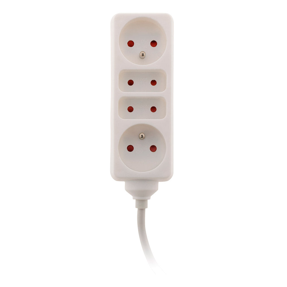 Bloc multiprise 2x6A + 2x16A - Blanc - Zenitech