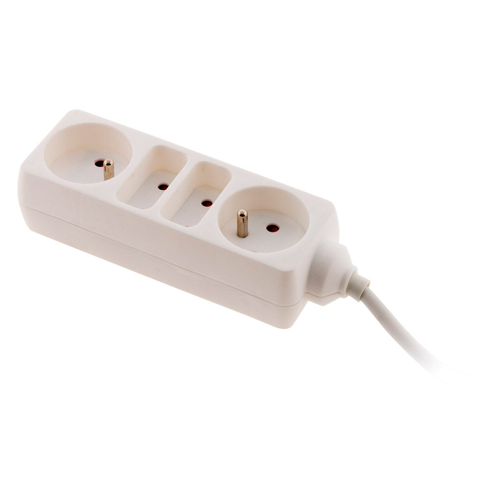 Bloc multiprise 2x6A + 2x16A - Blanc - Zenitech