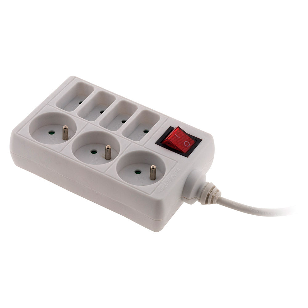 Bloc multiprise 4x6A + 3x16A - Blanc - Zenitech