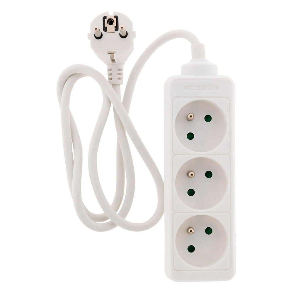 Bloc multiprise 16A 2P+T blanc - Zenitech