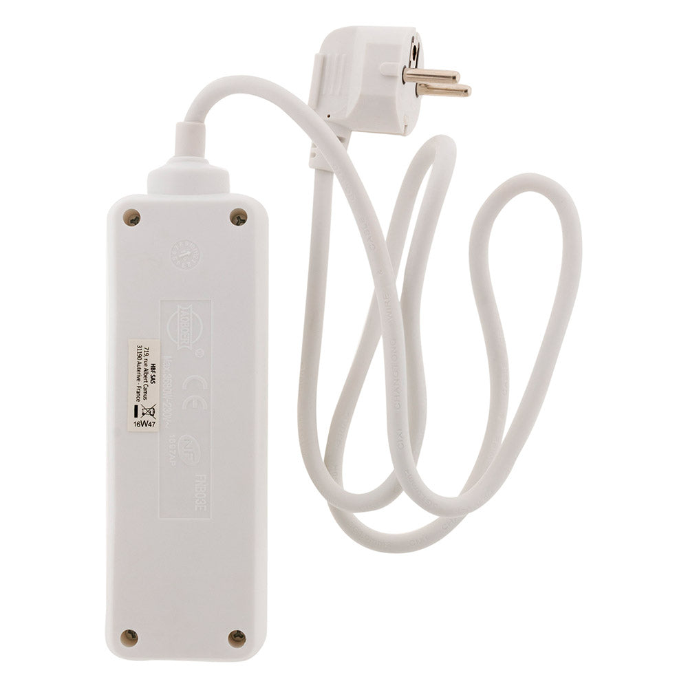 Bloc multiprise 16A 2P+T blanc - Zenitech
