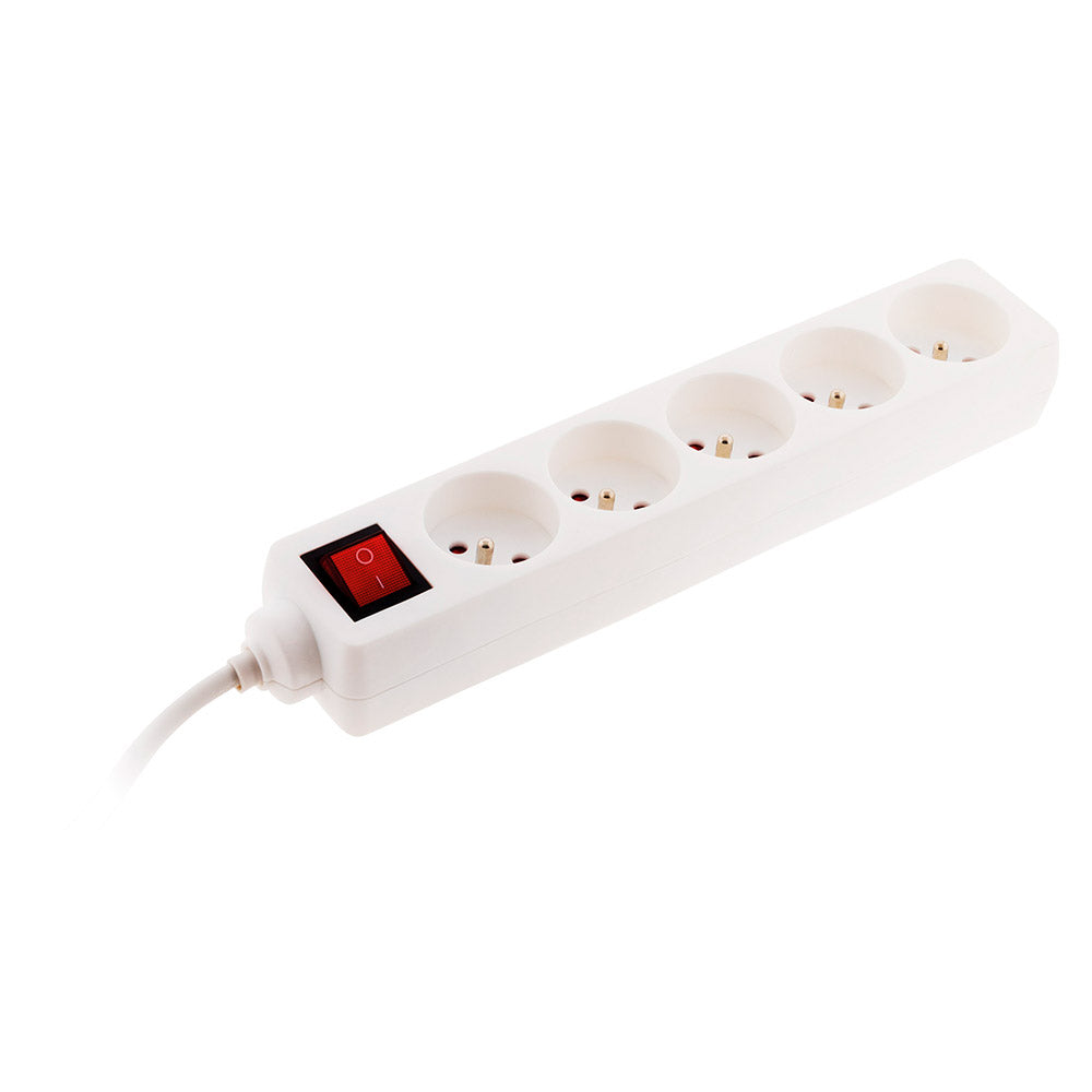Bloc prises + interrupteur + fiche extraplate 1m - Zenitech