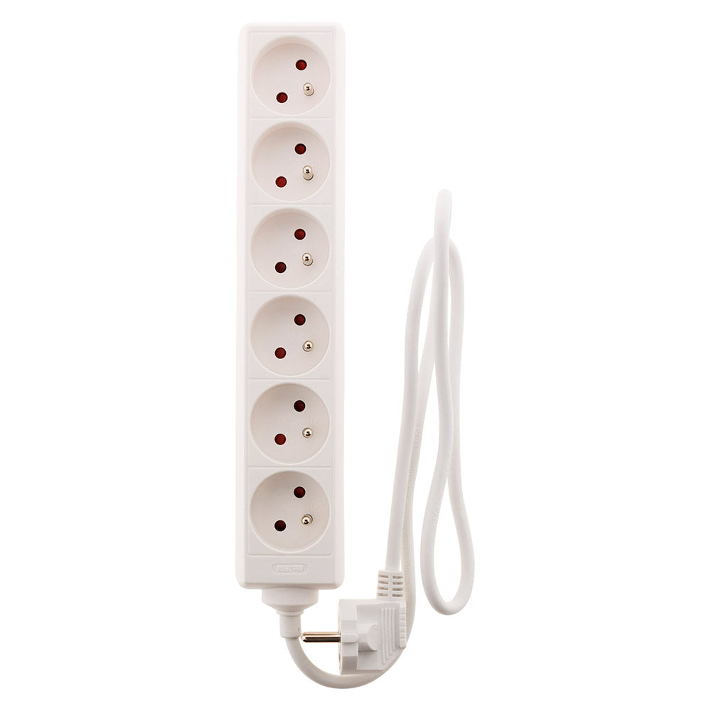 Bloc multiprise 16A 2P+T blanc - Zenitech