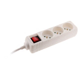 Bloc multiprise 16A 2P+T interrupteur - blanc - Zenitech