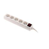 Bloc multiprise 5x16A 2P+T interrupteur - blanc - Zenitech