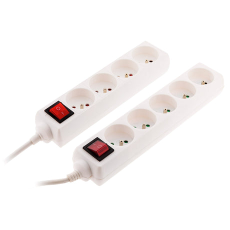 Bloc multiprise 16A 2P+T interrupteur - blanc - Zenitech