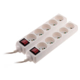 Bloc multiprise 16A 2P+T interrupteur - blanc - Zenitech