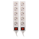 Bloc multiprise 16A 2P+T interrupteur - blanc - Zenitech