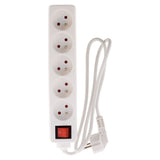 Bloc multiprise 16A 2P+T interrupteur - blanc - Zenitech