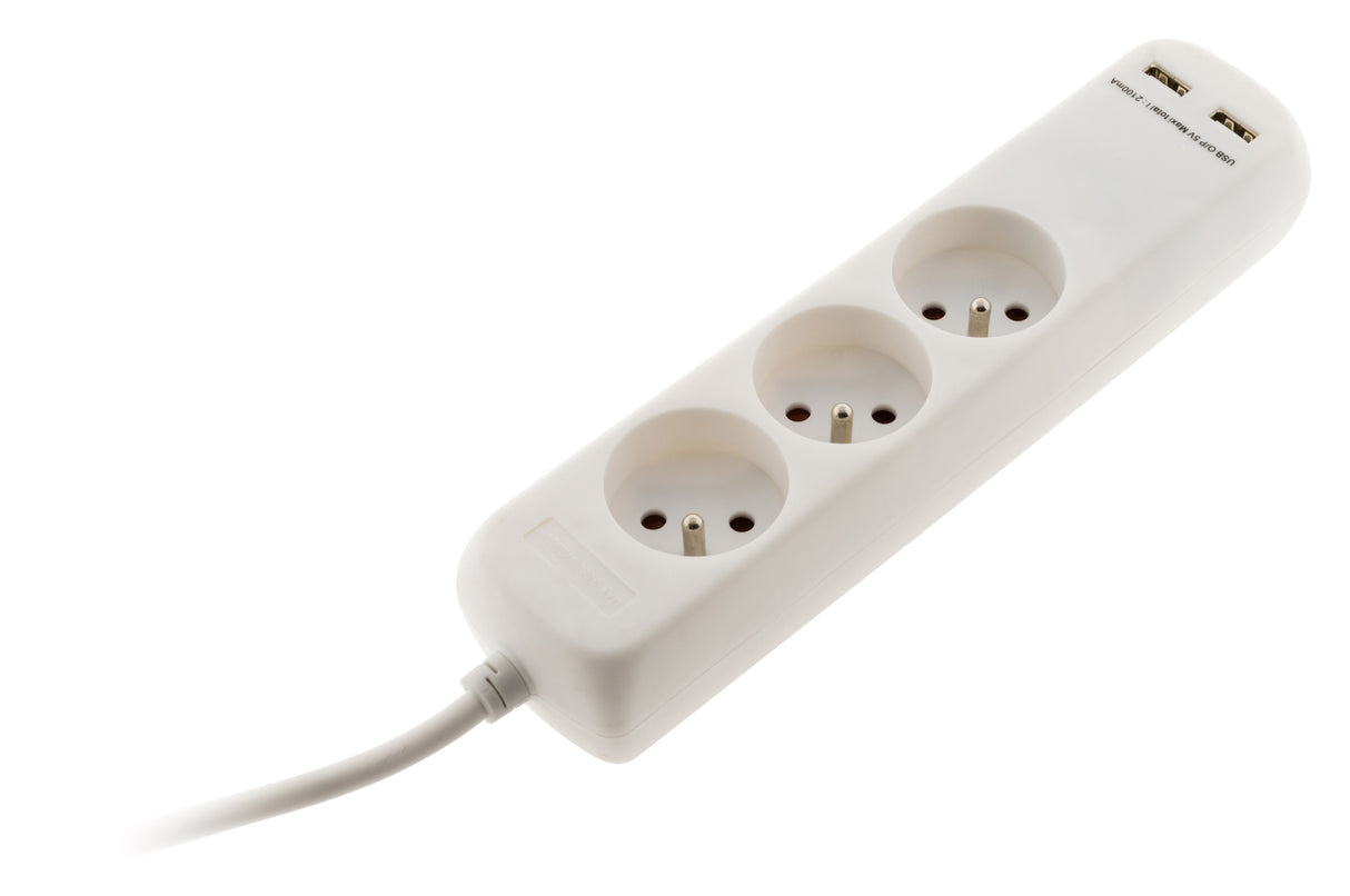 Bloc prises 16A 2P+T avec 2 USB - Zenitech