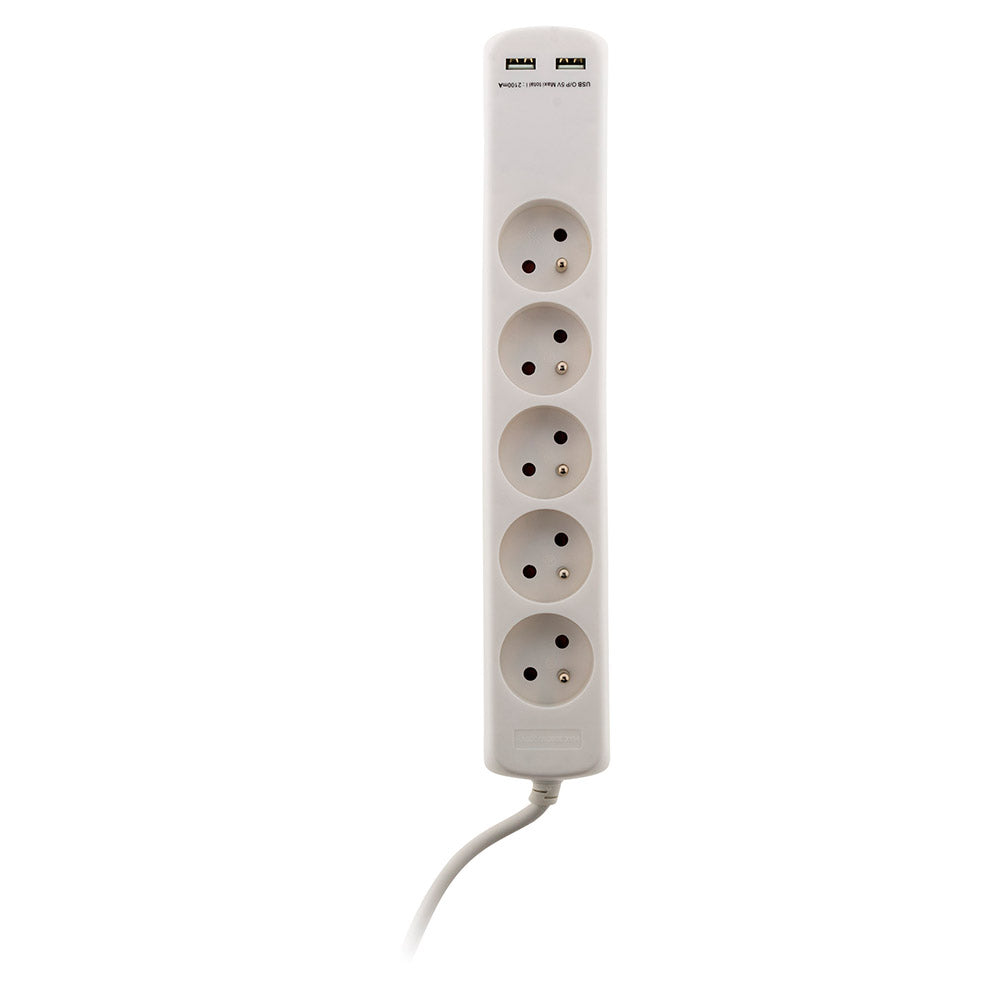Bloc prises 16A 2P+T avec 2 USB - Zenitech