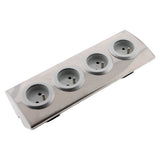 Bloc 4 prises 16A 2P+T à câbler - Gris - Zenitech
