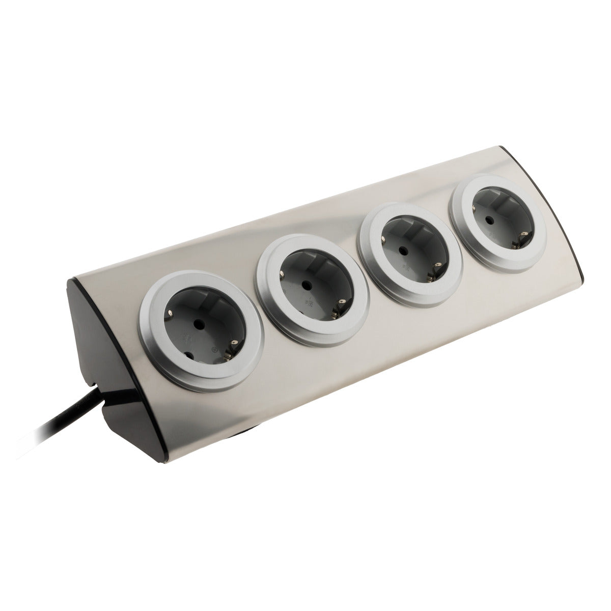 Multiprise de canapé angle Schuko 4x16A - Gris - Zenitech