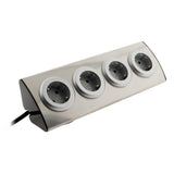 Multiprise de canapé angle Schuko 4x16A - Gris - Zenitech