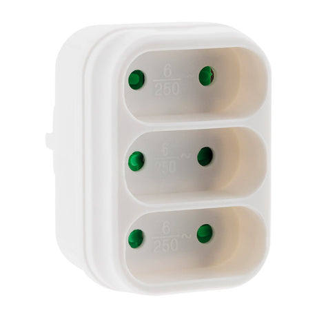 Multiprise de façade 6A - blanc - Zenitech