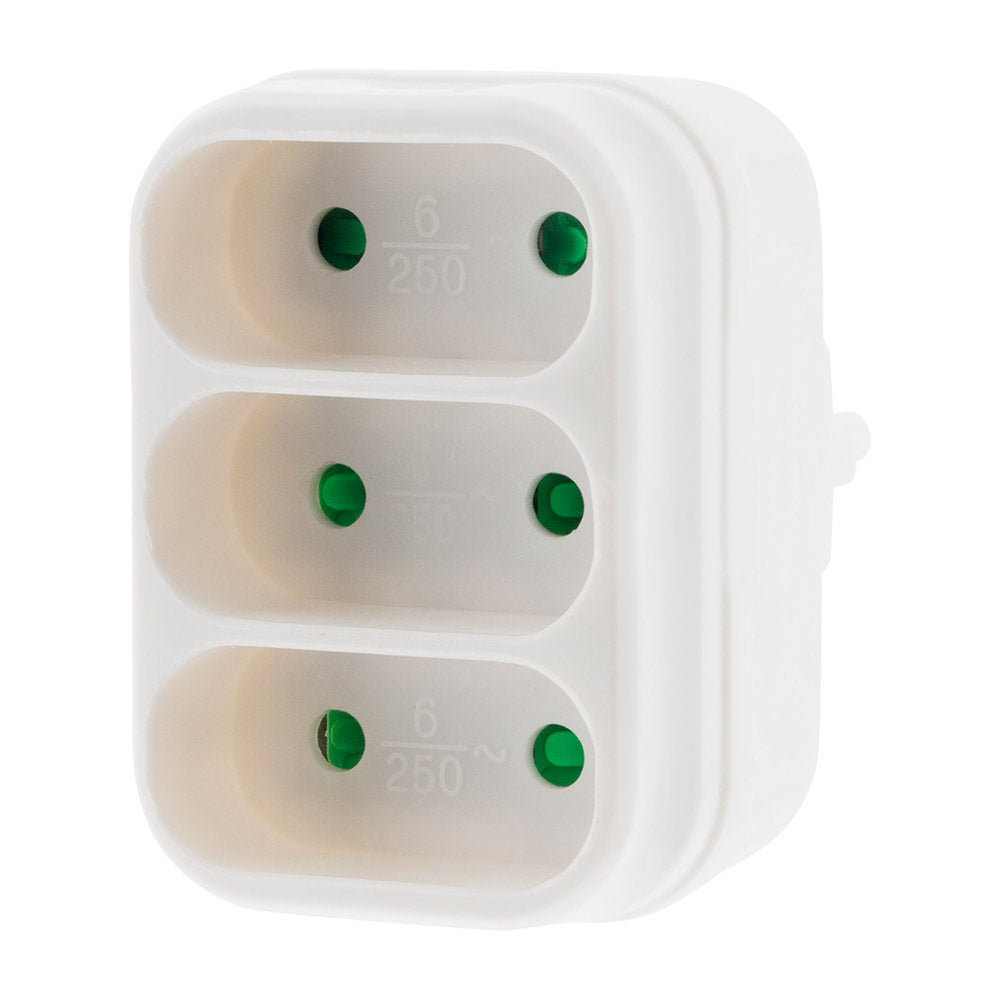Multiprise de façade 6A - blanc - Zenitech