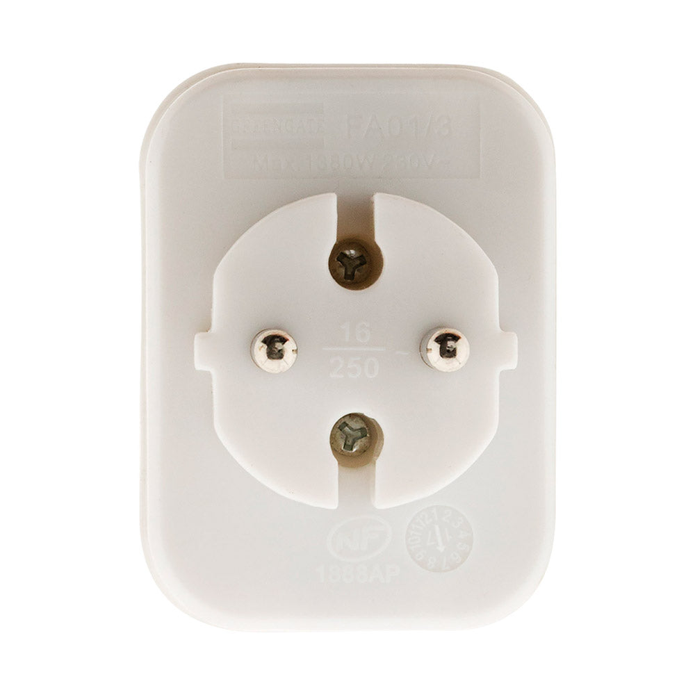 Multiprise de façade 6A - blanc - Zenitech