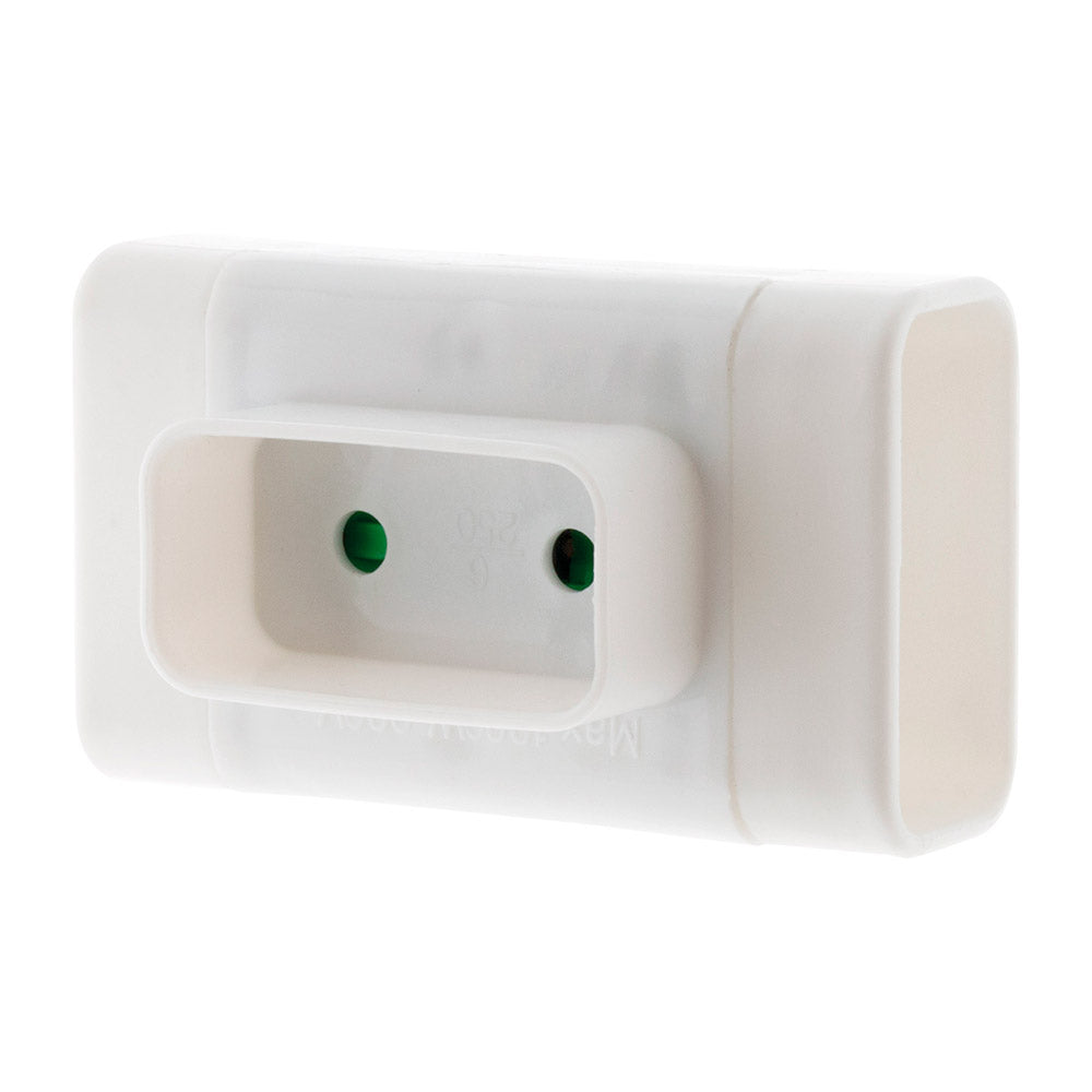 Multiprise triplite 6A latérale - Blanc - Zenitech