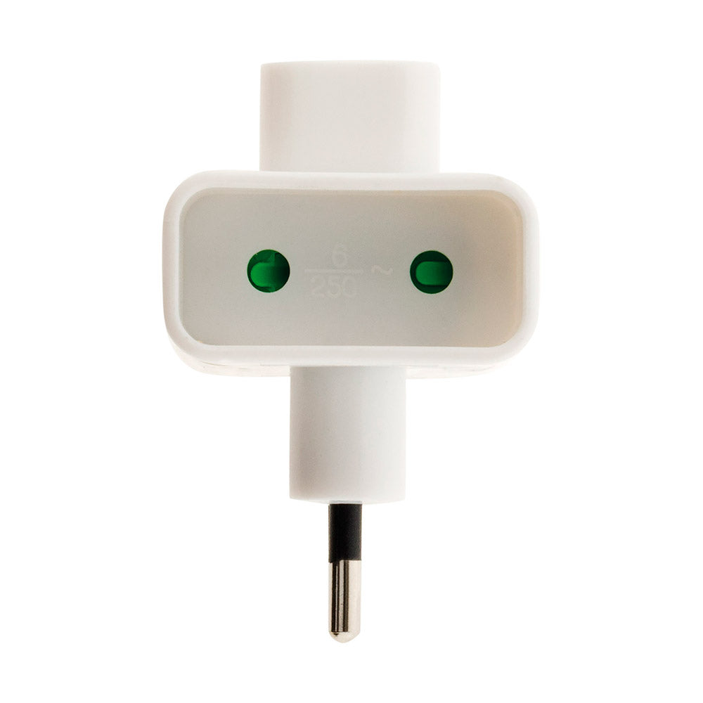 Multiprise triplite 6A latérale - Blanc - Zenitech