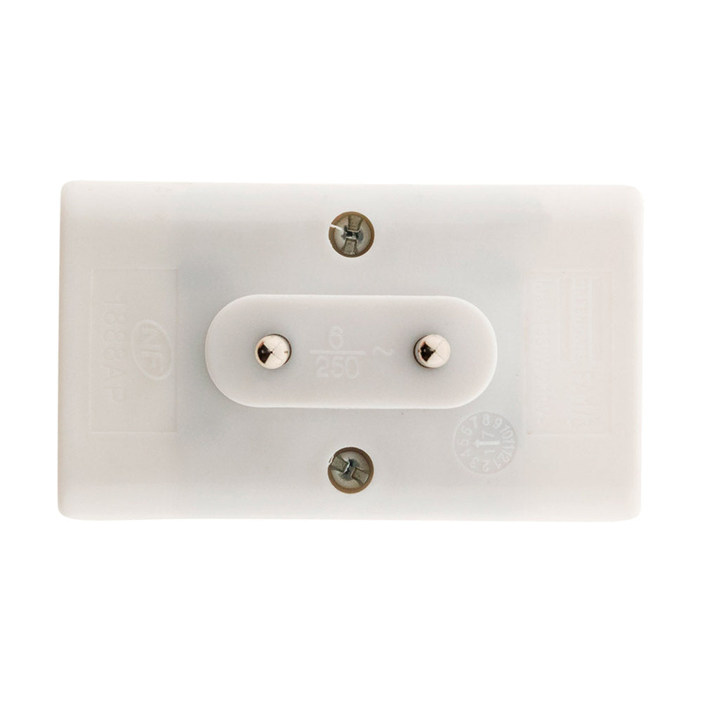 Multiprise triplite 6A latérale - Blanc - Zenitech